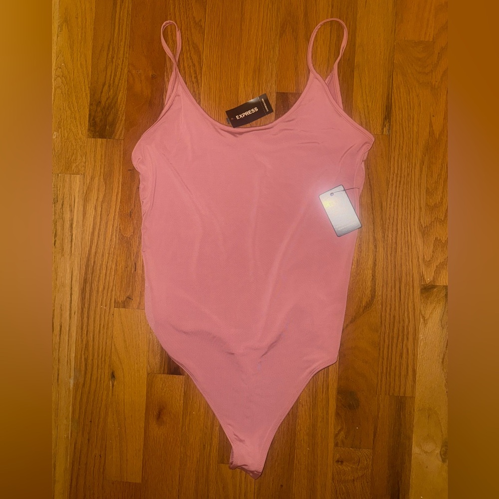 Express Pink Spaghetti Strap Bodysuit Size S